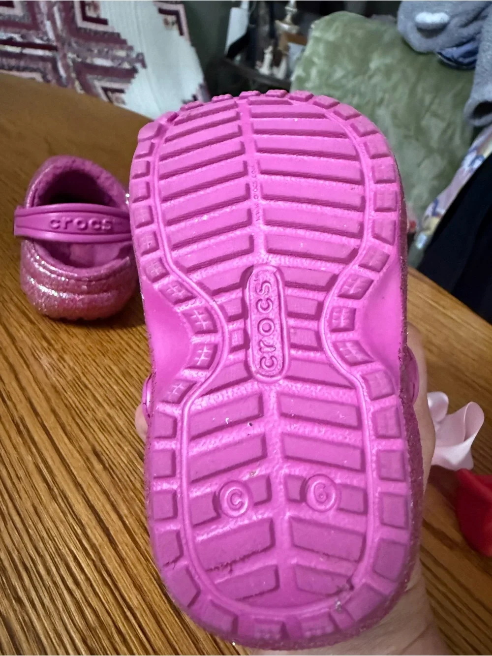 CROCS Classic Lined Glitter Clog Toddler